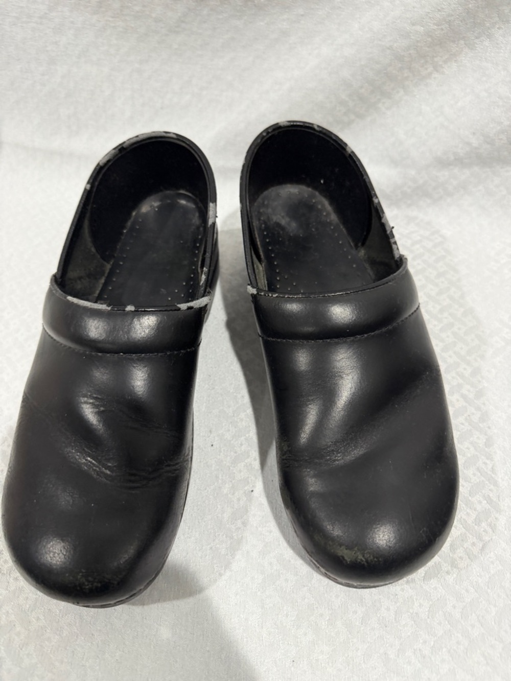 Dansko Black Leather Clogs